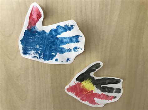 Australian flag handprints - 2018 | Nursery crafts, Australia day ...