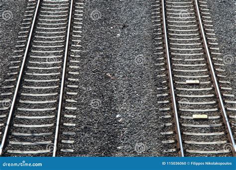 Parallel lines railway stock photo. Image of construction - 115036060