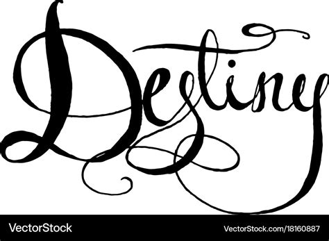 Word destiny Royalty Free Vector Image - VectorStock