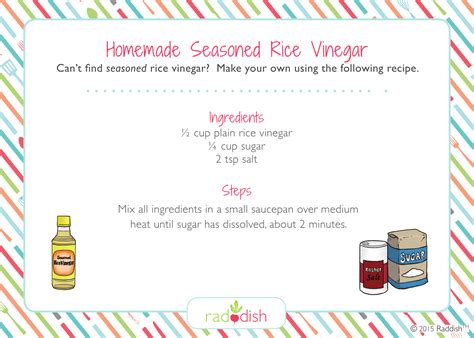 Homemade Seasoned Rice Vinegar | Seasoned rice vinegar, Raddish, Kids ...