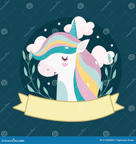 Unicorn rainbow hair stock vector. Illustration of mane - 211589929