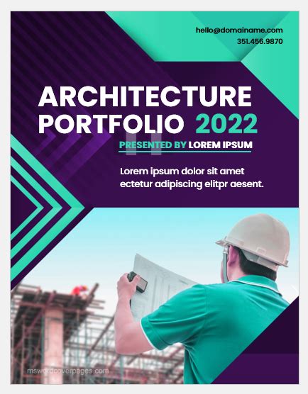 Architecture Portfolio Cover Page Templates Word (.doc) | MS Word Cover ...