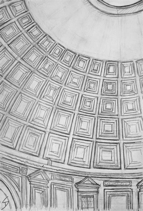 Pantheon Sketch at PaintingValley.com | Explore collection of Pantheon ...