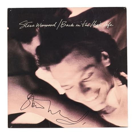 Steve Winwood Signed "Back in the High Life" Vinyl Record Album Cover ...