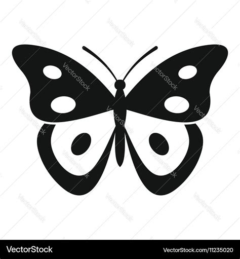 Butterfly pierid icon simple style Royalty Free Vector Image