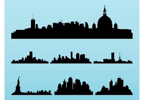 Cityscape Silhouette Free Vector Art - (9853 Free Downloads)