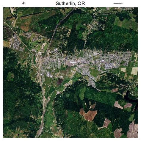 Aerial Photography Map of Sutherlin, OR Oregon