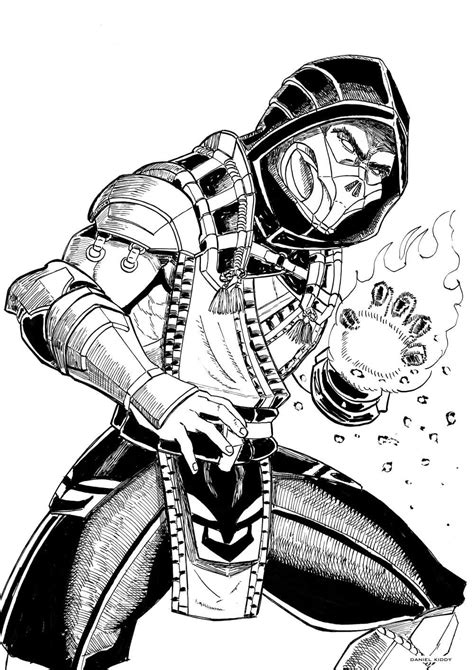 Mortal Kombat Scorpion Coloring Page - Free Printable Coloring Pages ...