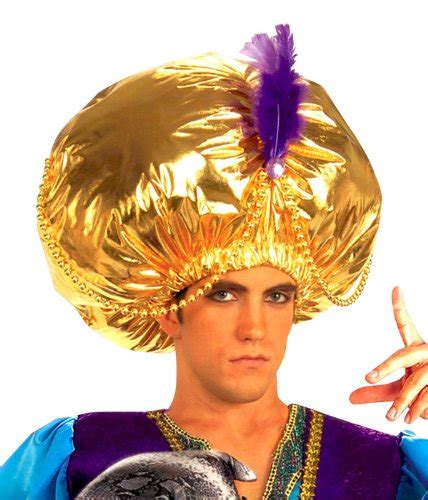 Men: Giant Gold Turban - Hats