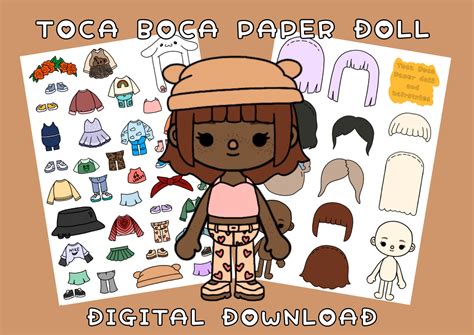 Printable Toca Boca Paper Dolls And Clothes Dress Up Doll Activity