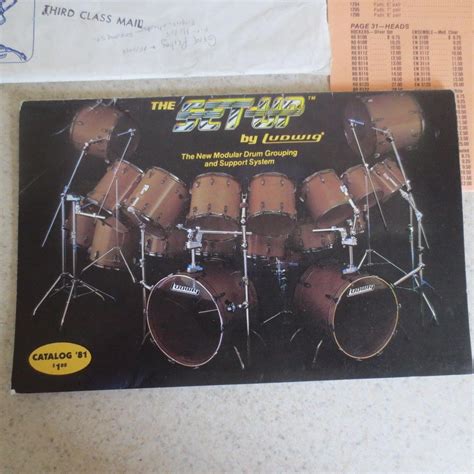 ORIGINAL 1981 LUDWIG DRUMS CATALOG "THE SET UP" 35 pages w/price list ...