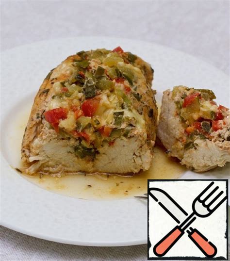 Baked Chicken Fillet with Filling Recipe 2023 with Pictures Step by ...