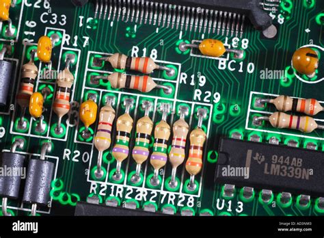 Resistors on Circuit Board Stock Photo - Alamy