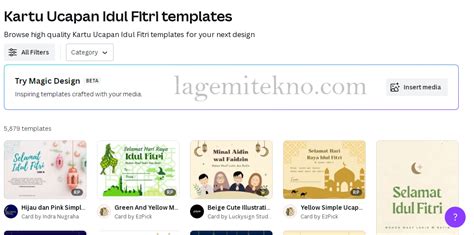 Kumpulan Kartu Ucapan Idul Fitri di Canva - Lagemi Tekno