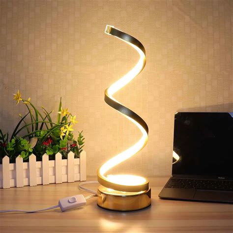 Creatives Design Spiral Modern LED Table Desk Lamp 24w Warm White Light ...