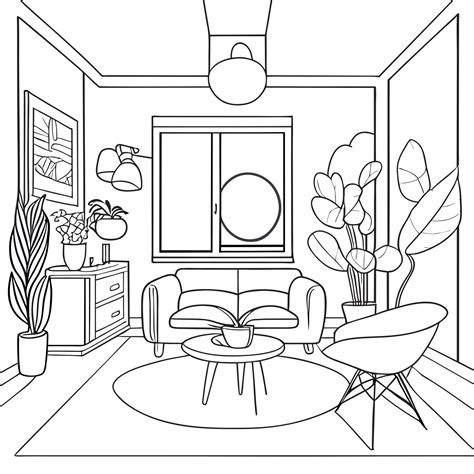 Living Room Coloring Pages | Cabinets Matttroy