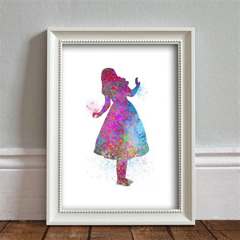 Alice in Wonderland WATERCOLOR Art Print Illustration