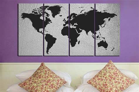 World Map Canvas World Map Print Map Wall Art Nursery Map | Etsy