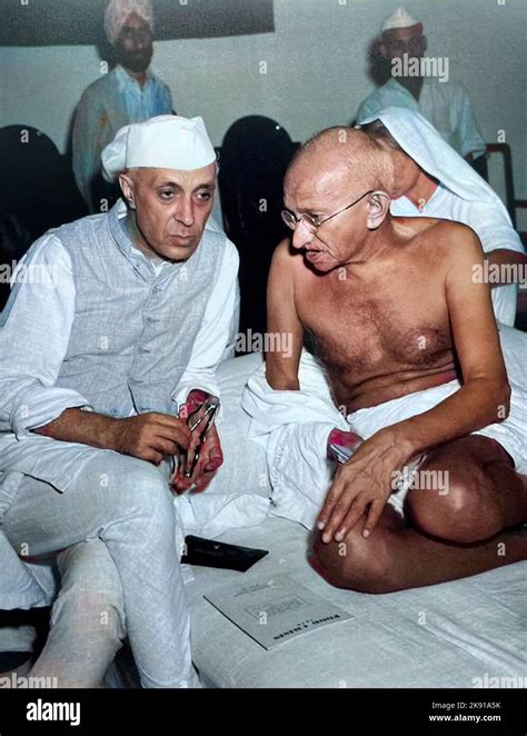 Jawaharlal Nehru With Mahatma Gandhi