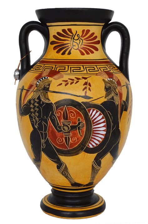 Buy Trojan War Battle Amphora Vase Pottery - Ancient Greek Mythology ...