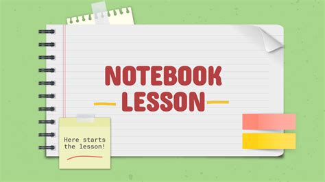 Notebook Lesson Plan Powerpoint Template - GreatPPT