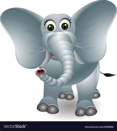 Funny elephant cartoon Royalty Free Vector Image