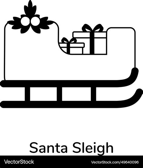 Santa sleigh Royalty Free Vector Image - VectorStock