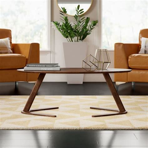 Mercury Row® Bardem Solid Wood Abstract Coffee Table & Reviews ...