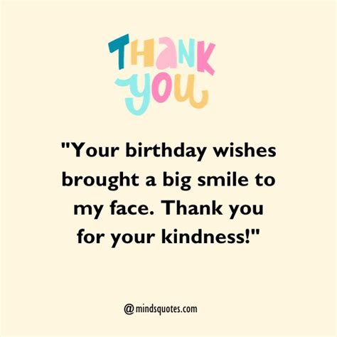 50 Heartfelt Thank You For Birthday Wishes - Minds Quotes