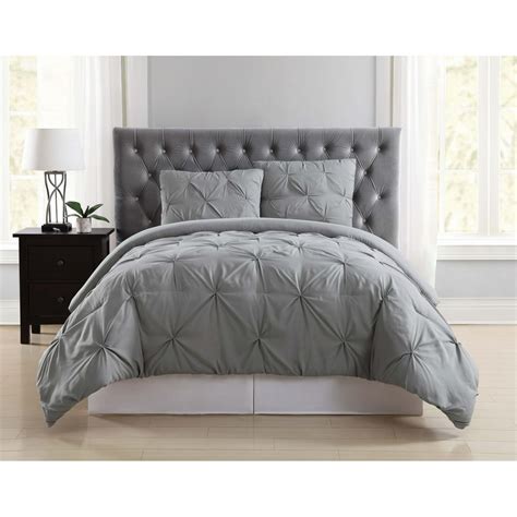 Truly Soft Pleated Grey Twin XL Comforter Set - Walmart.com - Walmart.com