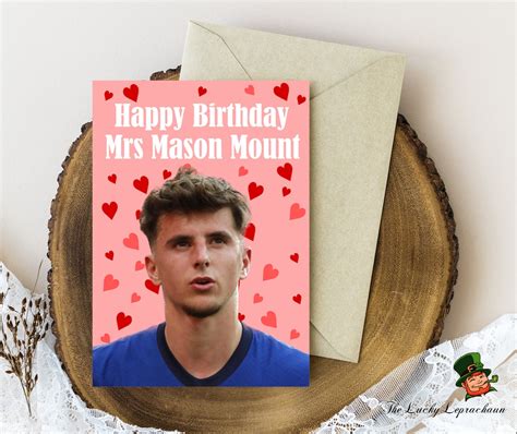 Mason Mount Birthday Card, Funny Birthday Card, - Etsy