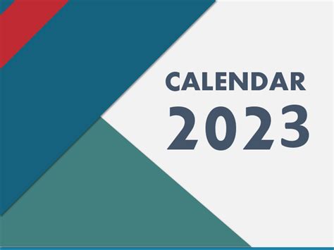 Calendar 2023 Type 4 for PowerPoint and Google Slides - PPT Slides