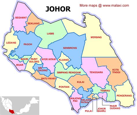 Johor map direction and maps collection information - from singapore to ...