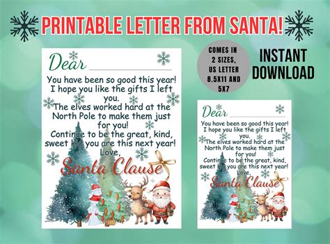 Printable letter from Santa! in 2023 | Santa letter printable, Santa ...