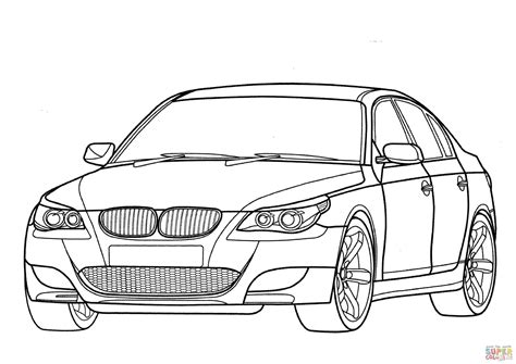 BMW M5 E60 coloring page | Free Printable Coloring Pages