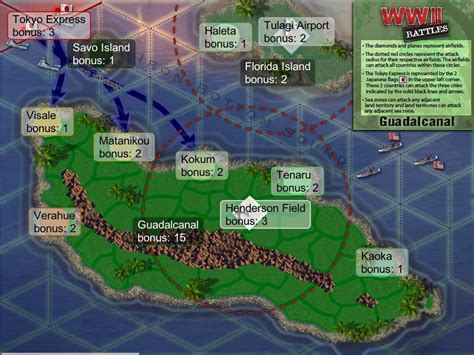 WWII Battle - Guadalcanal Map