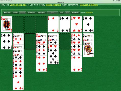 Green felt freecell solitaire - milohouses