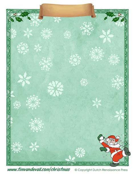 Free Printable Christmas Paper Templates