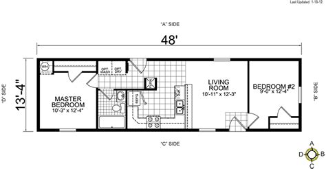 2 Bedroom 2 Bath Single Wide Mobile Home Floor Plans - floorplans.click