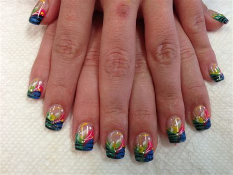 Tiger Stripe Fun, nail art designs by Top Nails, Clarksville TN. | Top ...