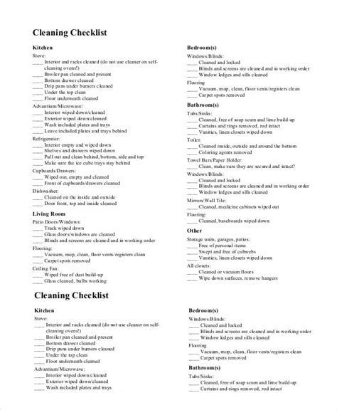 New Apartment Checklist - 9+ Free Word, PDF Documents Download | Free ...