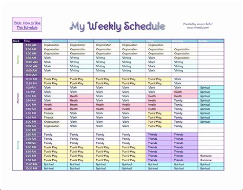 10 How to Create Daily Work Schedule In Excel - SampleTemplatess ...