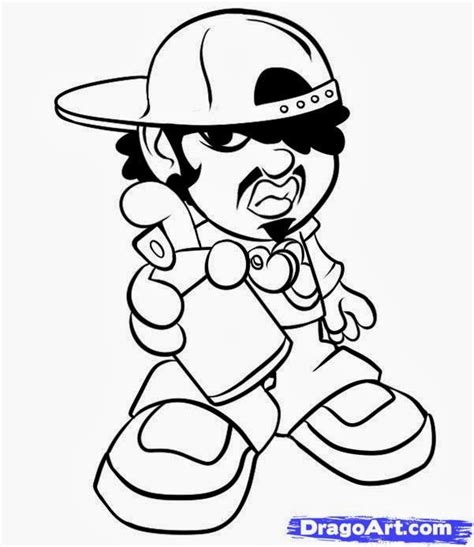 Graffiti Wall: Graffiti characters coloring pages