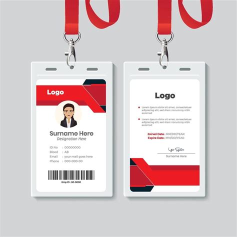 Id Card Template Vector Art, Icons, and Graphics for Free Download