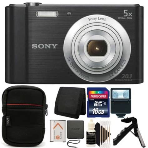 Sony Cyber-shot Dsc-w800 20.1mp Digital Camera 5x Optical Zoom Black ...