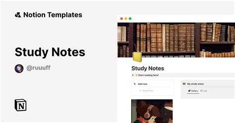 Study Notes Template by ruff | Notion Marketplace