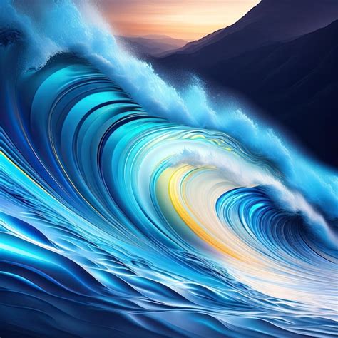 Premium AI Image | Abstract Water Waves Background