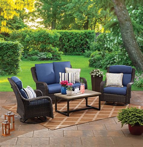 Better Homes & Gardens Ravenbrooke 4-Piece Patio Furniture Conversation ...