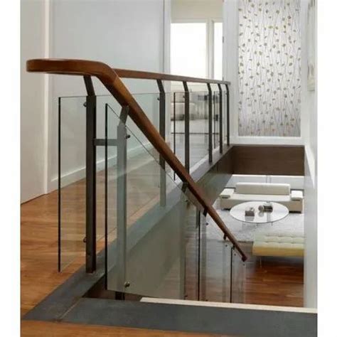 Stairs Residential Tempered Glass Railing, For Home, Rs 2500 /running ...