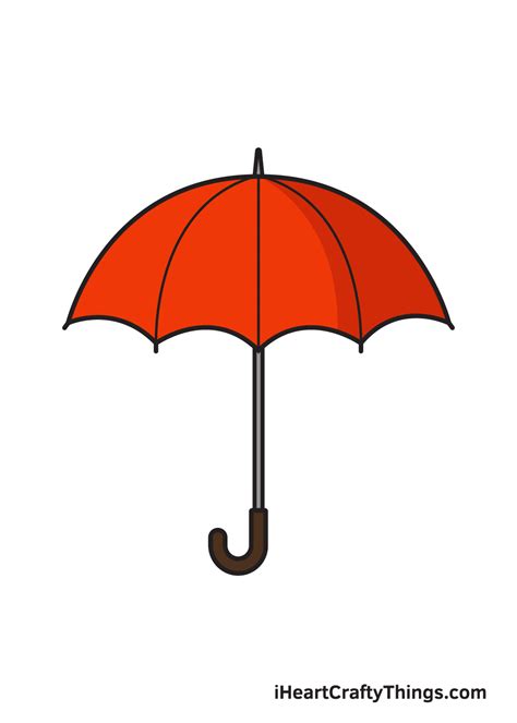 Umbrella Drawing - How To Draw An Umbrella Step By Step